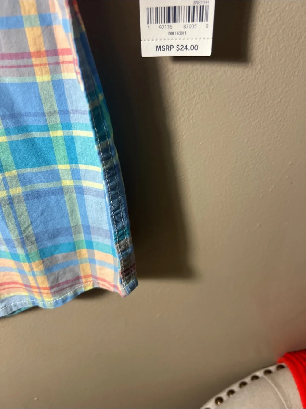 Oshkosh B’gosh Blue Multi Plaid Short Sleeve Button-Down Shirt